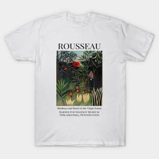 Henri Rousseau Monkeys and Parrot in the Virgin Forest T-Shirt